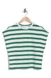 Dr2 By Daniel Rainn Stripe Cap Sleeve Top In Multi