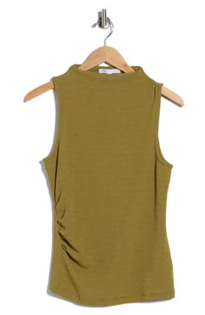 Dr2 By Daniel Rainn Textured Boat Neck Sleeveless Top In Green