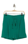 Dr2 By Daniel Rainn Tie Front Shorts In Green