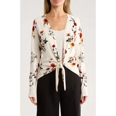 Dr2 By Daniel Rainn Tie Front Sweater In Multi