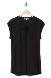 Dr2 By Daniel Rainn Tie Neck Flounce Back Top