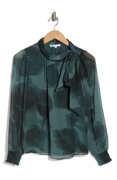 Dr2 By Daniel Rainn Tie Neck Top In Blue