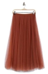 Dr2 By Daniel Rainn Tulle Skirt In Brown