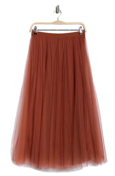 Dr2 By Daniel Rainn Tulle Skirt In Brown