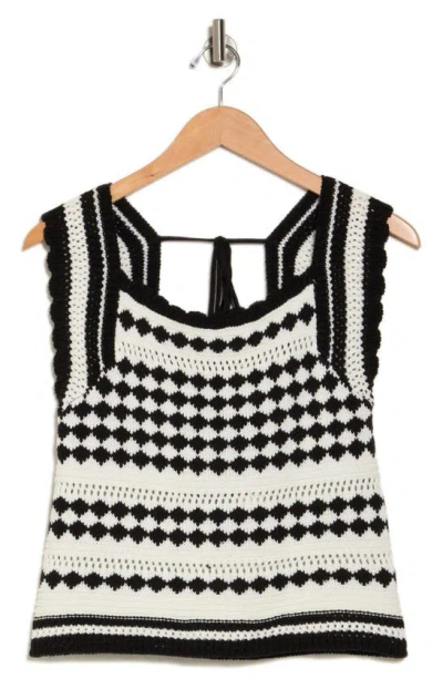 Dr2 By Daniel Rainn Two-tone Knit Tank Top In Neutral