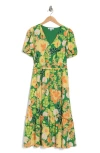 Dr2 By Daniel Rainn V-neck Crepe Midi Dress In P251 Green