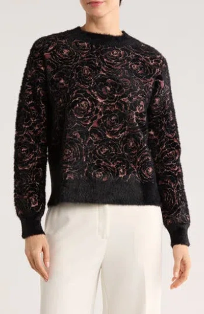 Dr2 By Daniel Rainn Yummy Eyelash Crewneck Sweater In Black