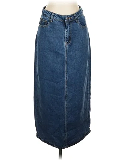 Pre-owned Dr2 Denim Skirt In Blue