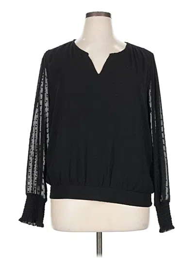 Pre-owned Dr2 Long Sleeve Blouse In Black