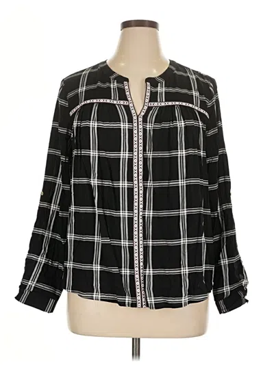 Pre-owned Dr2 Long Sleeve Blouse In Black