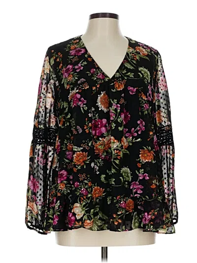 Pre-owned Dr2 Long Sleeve Blouse In Black