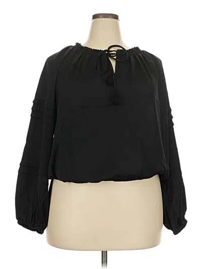 Pre-owned Dr2 Long Sleeve Blouse In Black