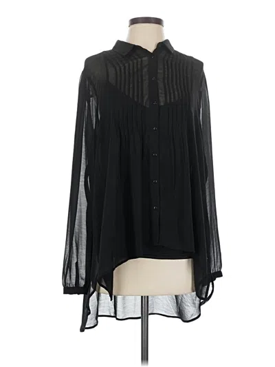 Pre-owned Dr2 Long Sleeve Blouse In Black