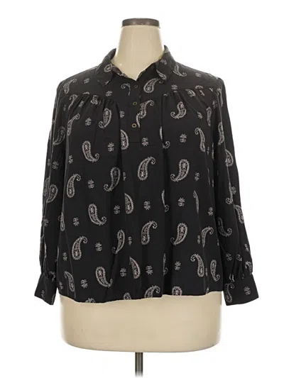 Pre-owned Dr2 Long Sleeve Blouse In Black