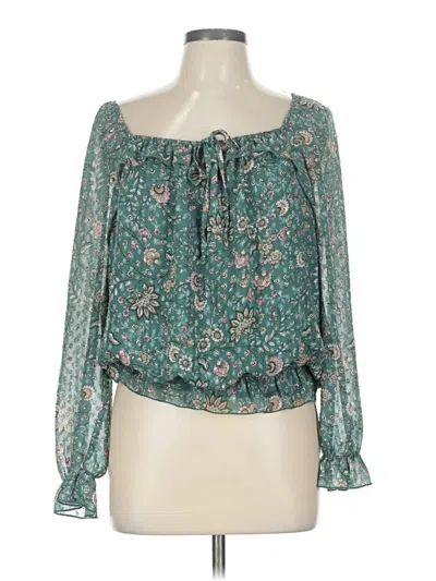 Pre-owned Dr2 Long Sleeve Blouse In Blue