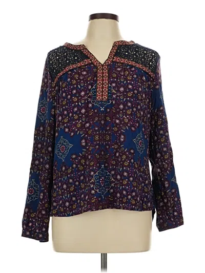 Pre-owned Dr2 Long Sleeve Blouse In Blue