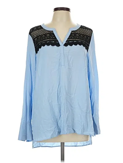 Pre-owned Dr2 Long Sleeve Blouse In Blue