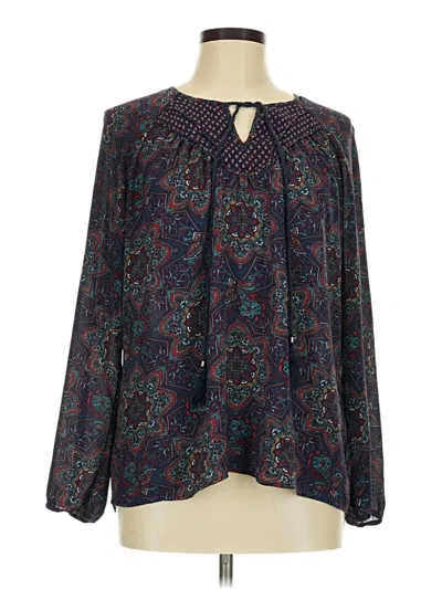 Pre-owned Dr2 Long Sleeve Blouse In Blue