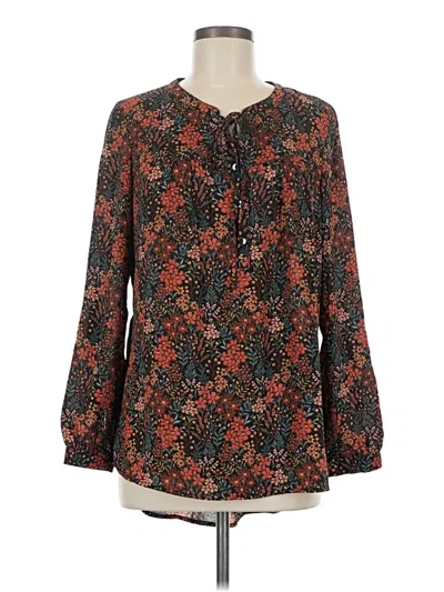 Pre-owned Dr2 Long Sleeve Blouse In Brown
