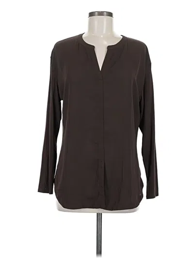 Pre-owned Dr2 Long Sleeve Blouse In Brown