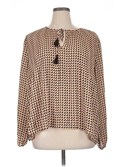 Pre-owned Dr2 Long Sleeve Blouse In Brown