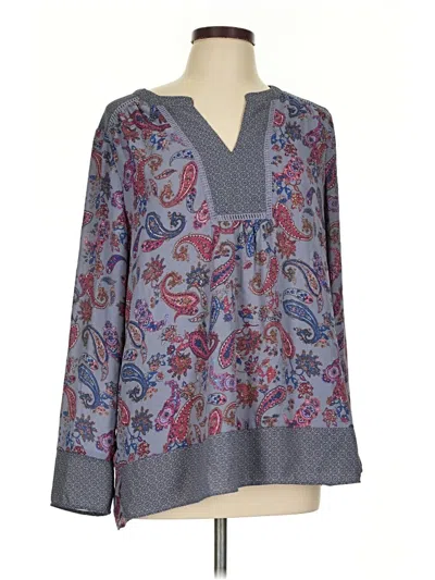 Pre-owned Dr2 Long Sleeve Blouse In Gray