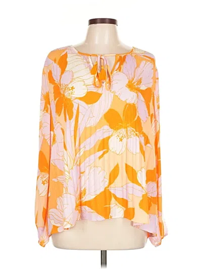 Pre-owned Dr2 Long Sleeve Blouse In Orange