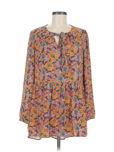 Pre-owned Dr2 Long Sleeve Blouse In Purple