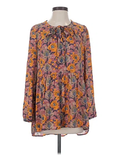Pre-owned Dr2 Long Sleeve Blouse In Purple