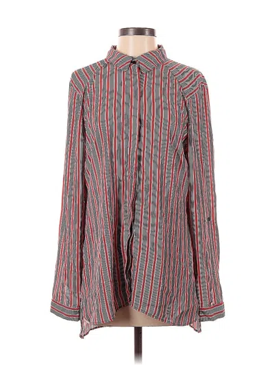 Pre-owned Dr2 Long Sleeve Blouse In Red