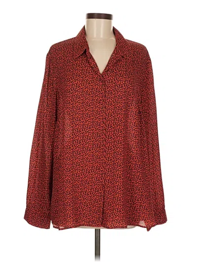 Pre-owned Dr2 Long Sleeve Blouse In Red