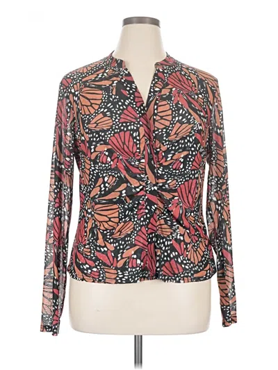 Pre-owned Dr2 Long Sleeve Blouse In Red