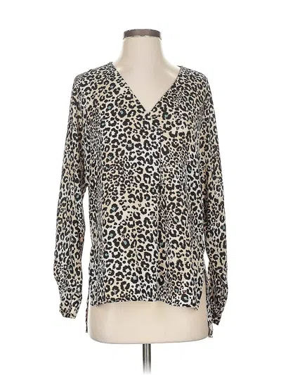 Pre-owned Dr2 Long Sleeve Blouse In Tan