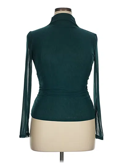 Pre-owned Dr2 Long Sleeve Blouse In Teal