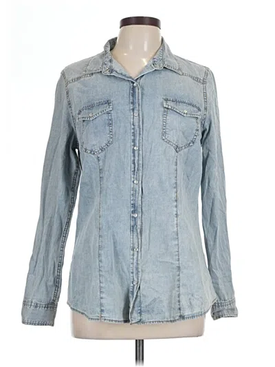 Pre-owned Dr2 Long Sleeve Button Down Shirt In Blue