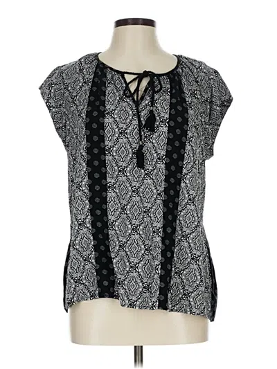 Pre-owned Dr2 Short Sleeve Blouse In Black