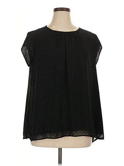 Pre-owned Dr2 Short Sleeve Blouse In Black