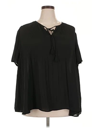 Pre-owned Dr2 Short Sleeve Blouse In Black
