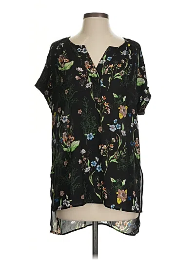 Dr2 Short Sleeve Blouse In Black
