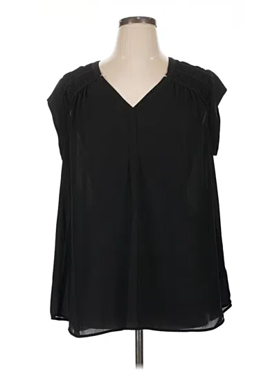 Pre-owned Dr2 Short Sleeve Blouse In Black