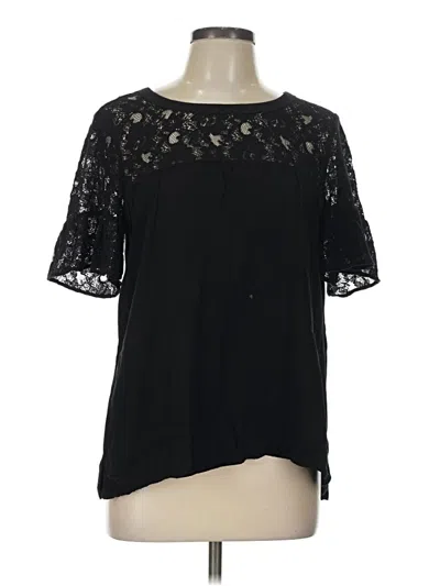 Pre-owned Dr2 Short Sleeve Blouse In Black