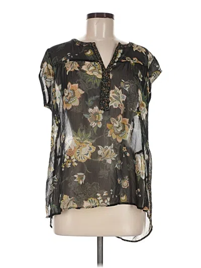 Pre-owned Dr2 Short Sleeve Blouse In Black
