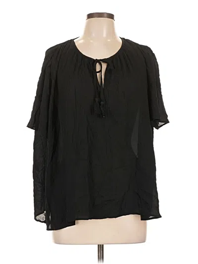 Pre-owned Dr2 Short Sleeve Blouse In Black