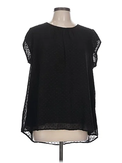Pre-owned Dr2 Short Sleeve Blouse In Black