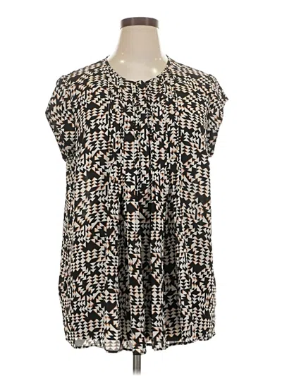 Pre-owned Dr2 Short Sleeve Blouse In Black