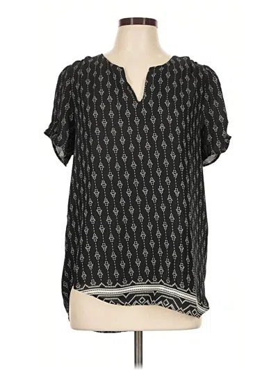 Pre-owned Dr2 Short Sleeve Blouse In Black