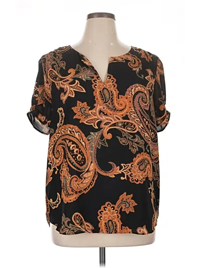 Pre-owned Dr2 Short Sleeve Blouse In Black