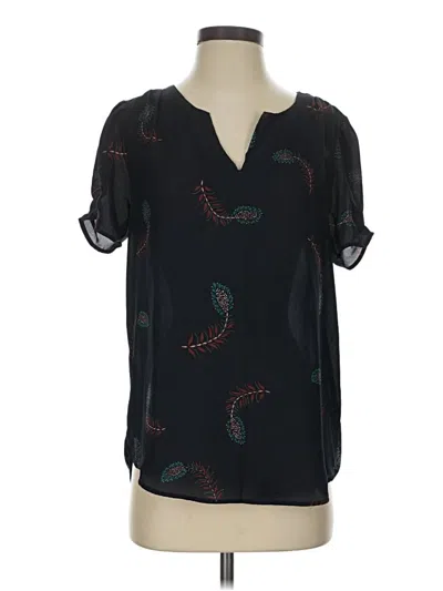Pre-owned Dr2 Short Sleeve Blouse In Black