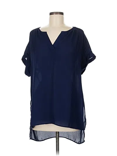 Pre-owned Dr2 Short Sleeve Blouse In Blue
