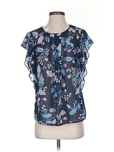 Pre-owned Dr2 Short Sleeve Blouse In Blue